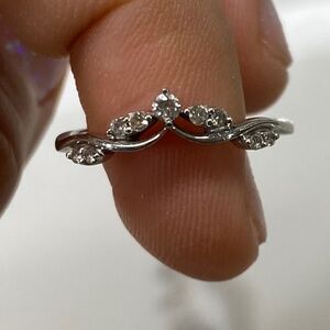 Diamond, white gold ring
